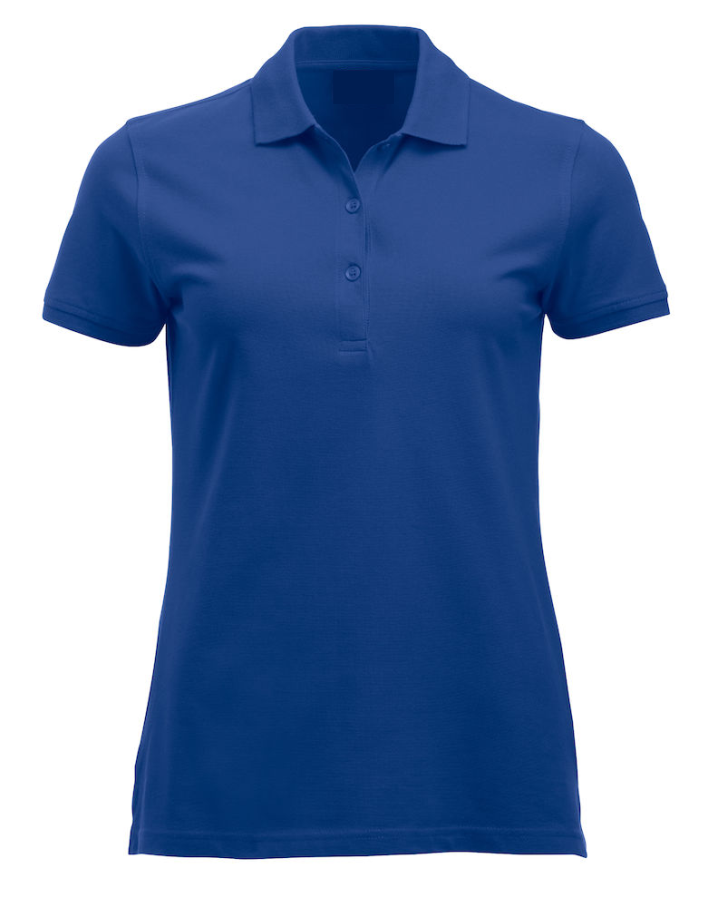 Polycotton Ladies Poloshirt embroidered logo left breast.