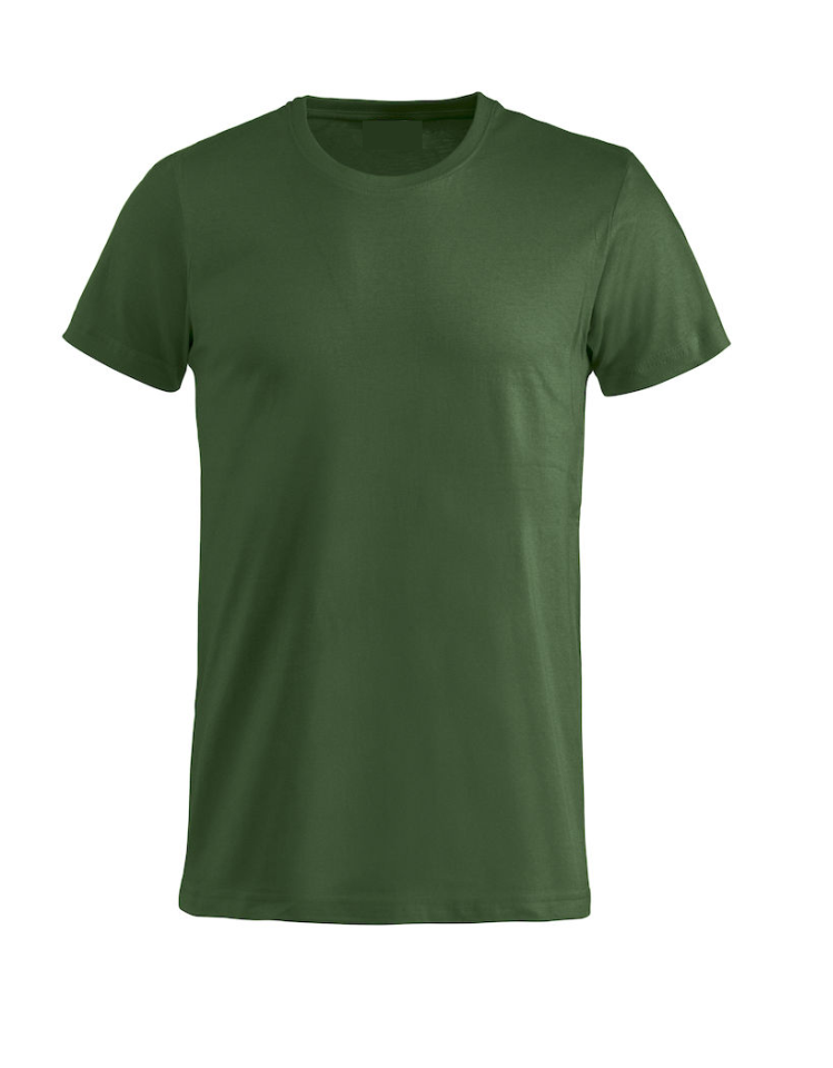 Cotton T Shirt with embroidered logo left breast