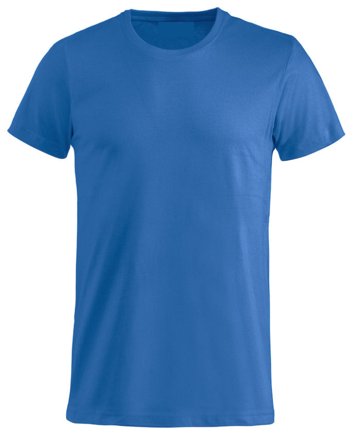 Cotton T Shirt with embroideRoyal Blue logo left breast